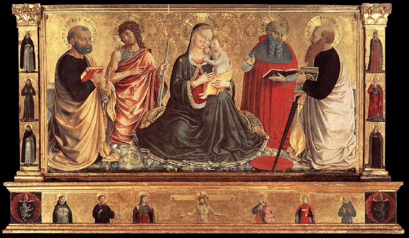 GOZZOLI, Benozzo Madonna and Child with Sts John the Baptist, Peter, Jerome, and Paul dsgh China oil painting art